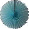 Light Blue Tissue Paper Fan 13in