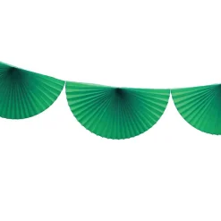 Light Green Bunting Fan Garland 10ft