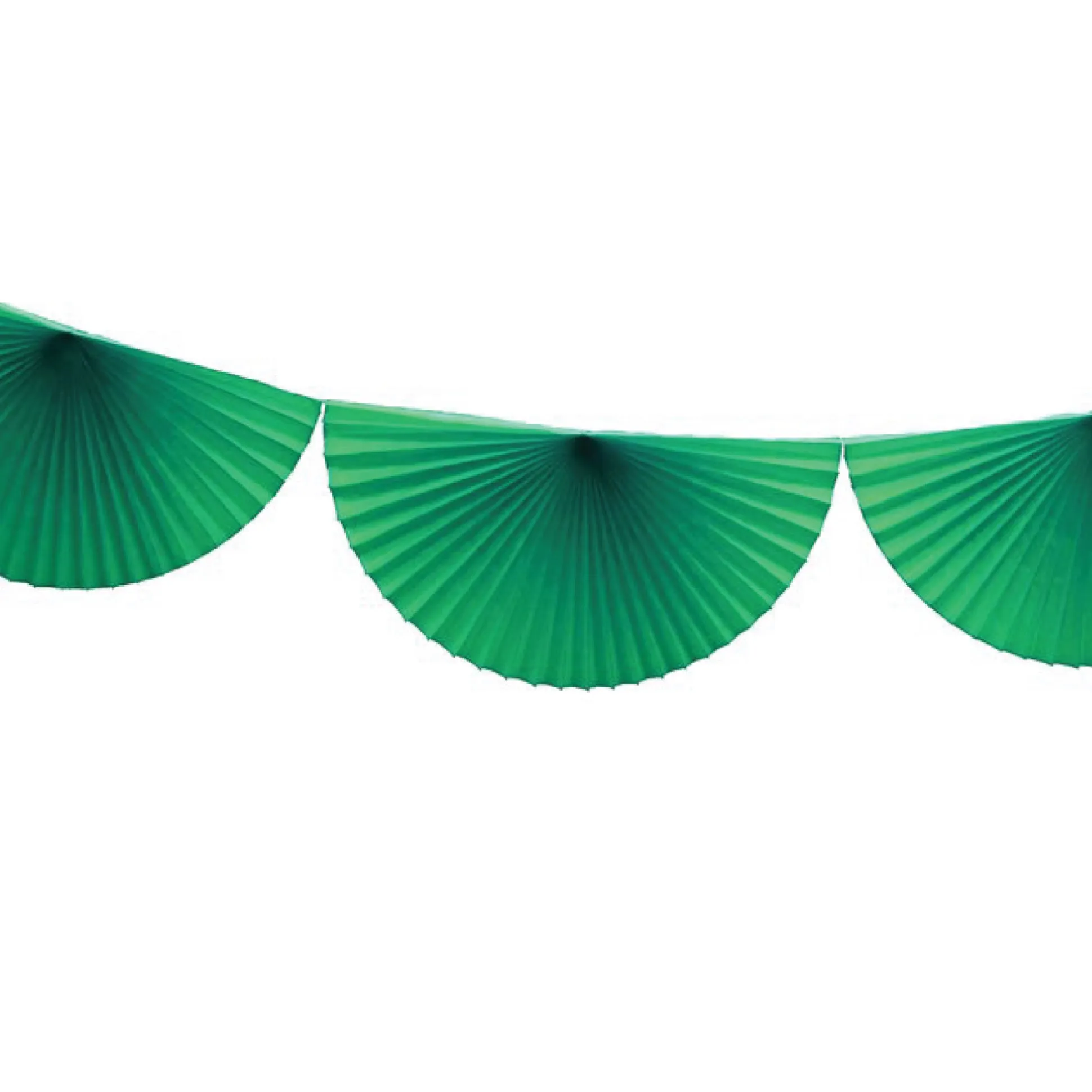 Light Green Bunting Fan Garland 10ft