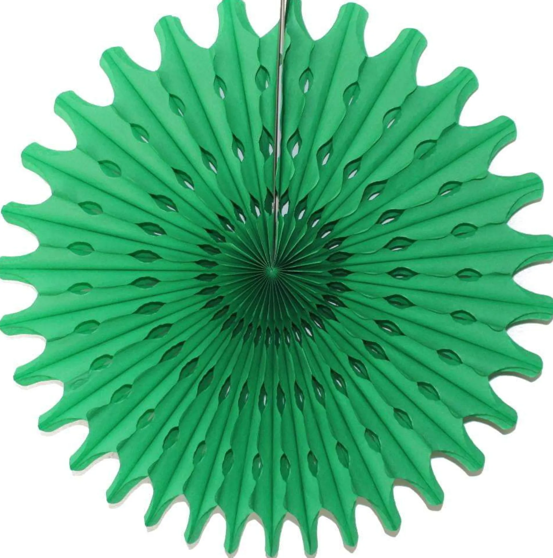 Light Green Tissue Paper Fan 18in