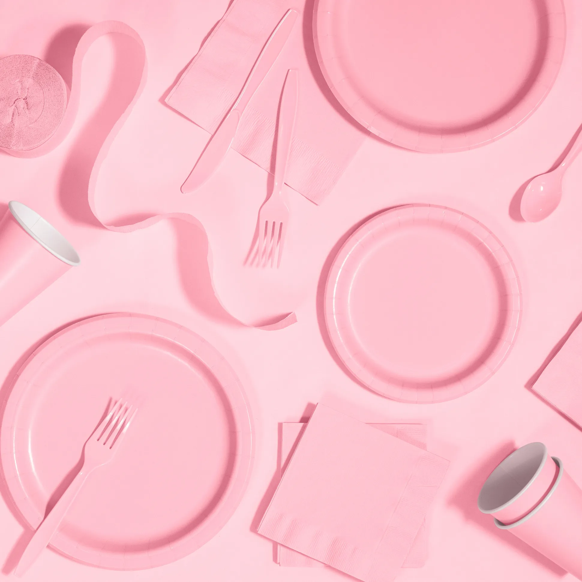 Light Pink Paper Dessert Plates 8ct