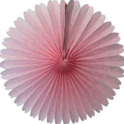 Light Pink Tissue Paper Fan 13in