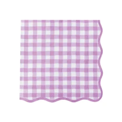 Lilac Gingham Lunch Napkins 20ct