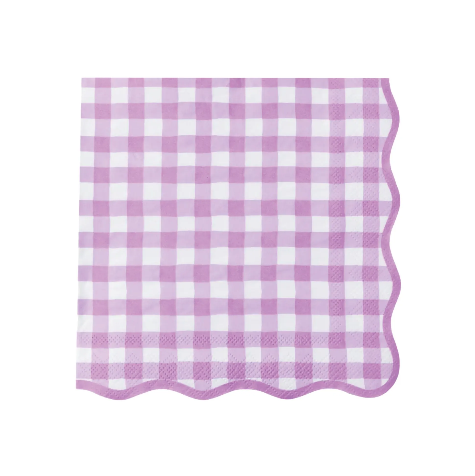 Lilac Gingham Lunch Napkins 20ct