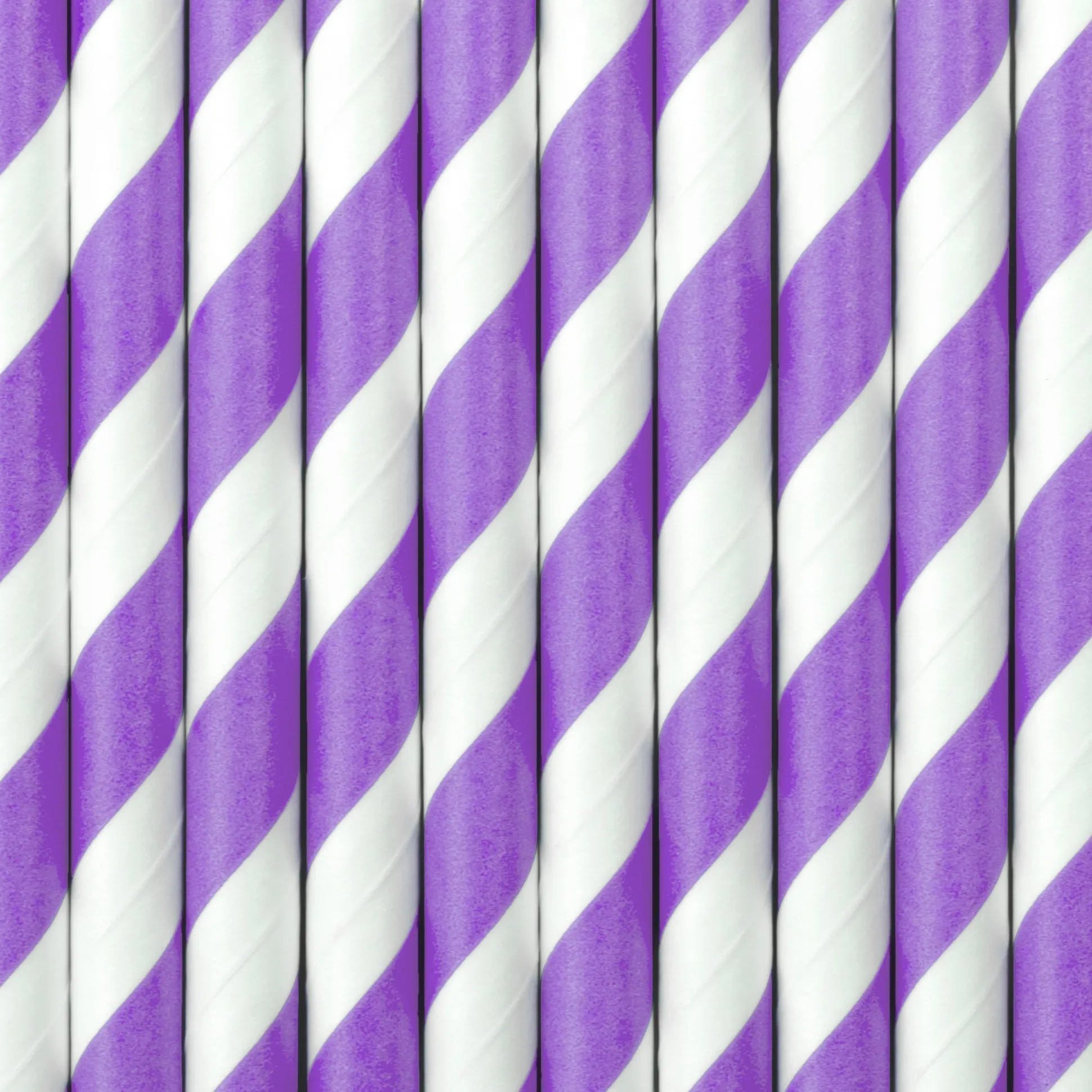 Lilac Striped Paper Straws 10ct
