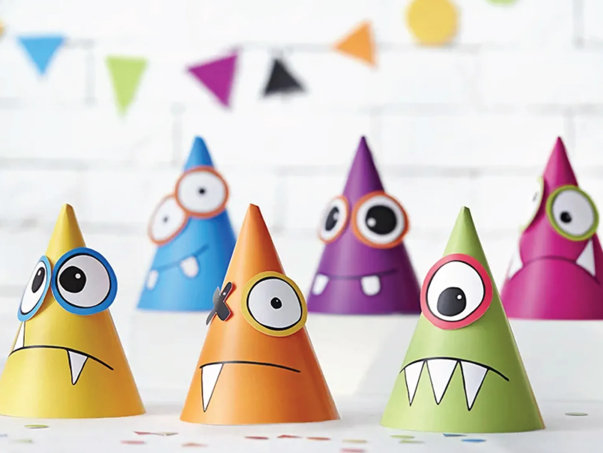 Little Monster Party Hats 6ct