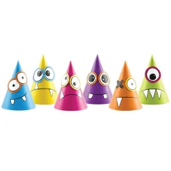 Little Monster Party Hats 6ct