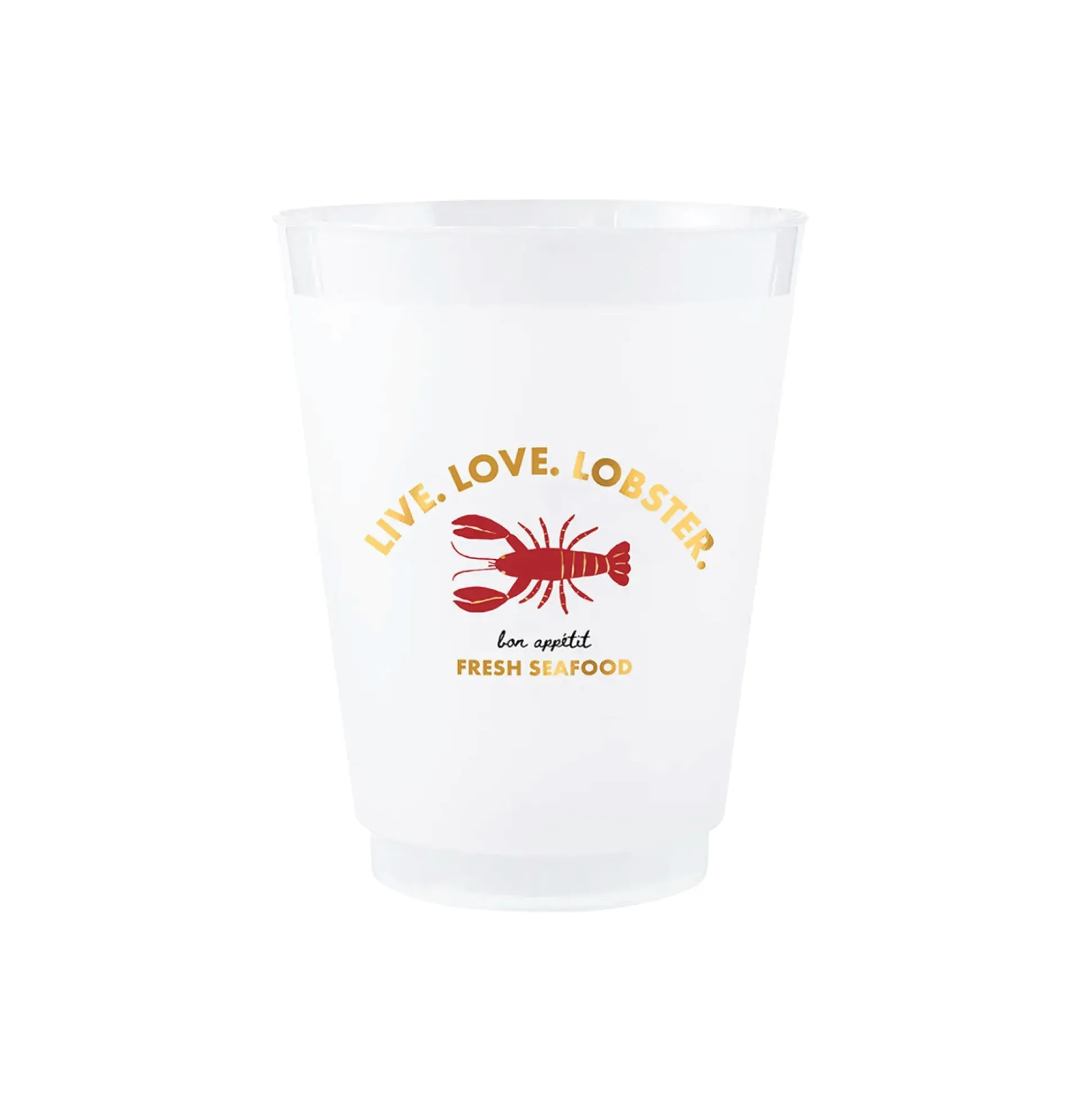 Live Love Lobster Plastic Cups 8ct