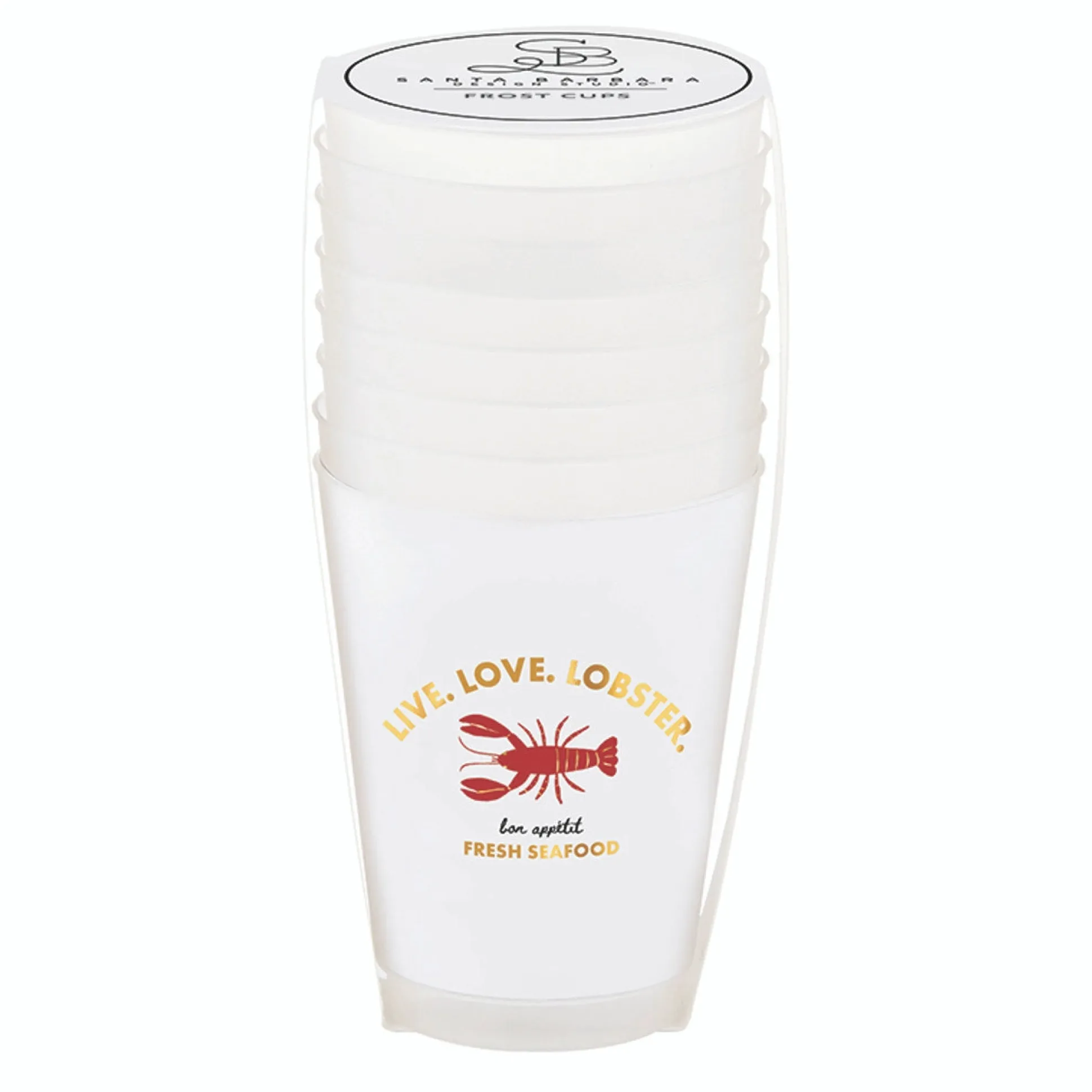Live Love Lobster Plastic Cups 8ct
