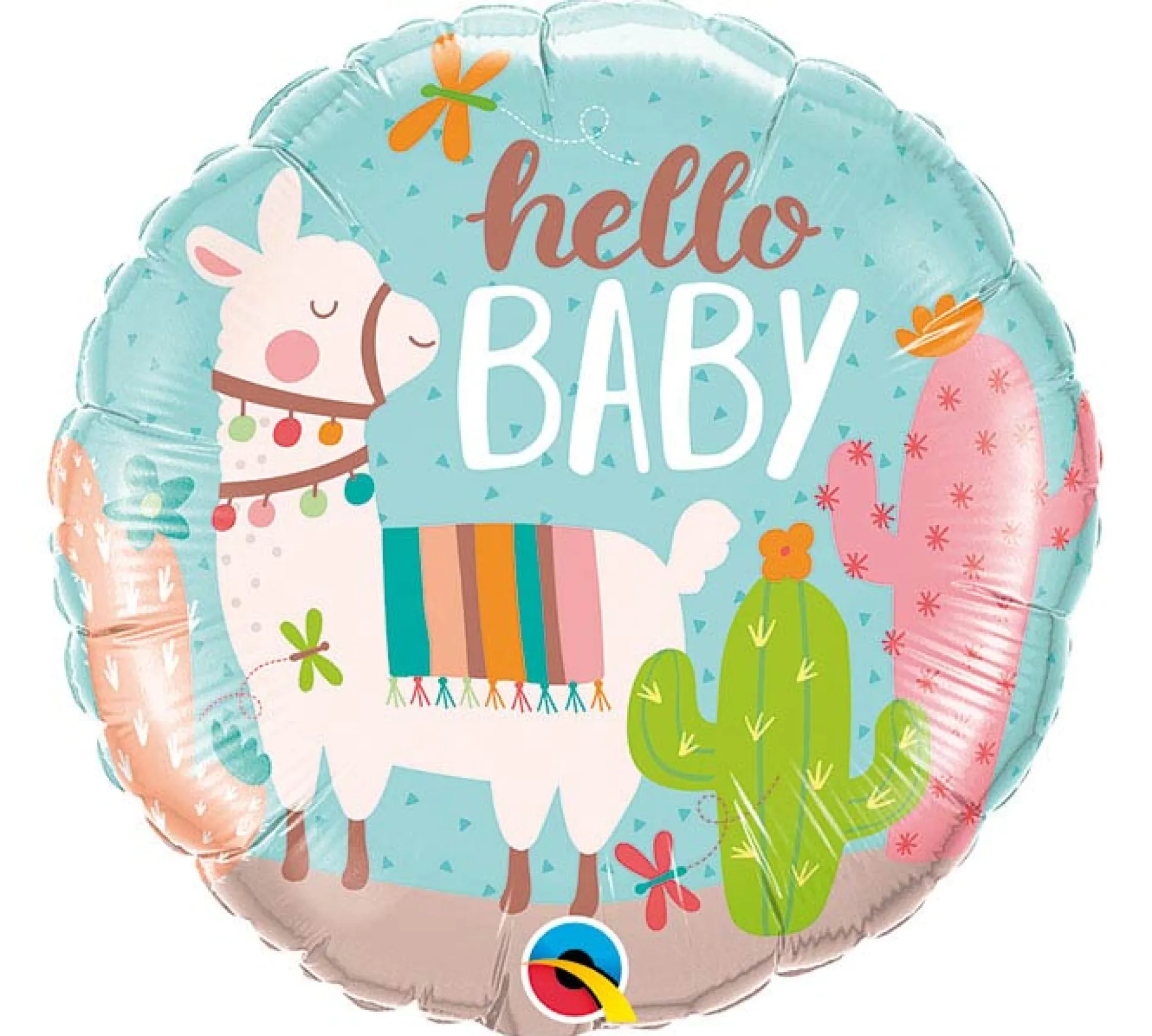 Llama Hello Baby Shower Balloon 18"