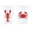 Lobster + Crab Plastic Cups 8ct