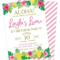 Luau Birthday Party Invitation