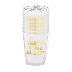 Mama Needs a Margarita Frosted Plastic Cups 6ct