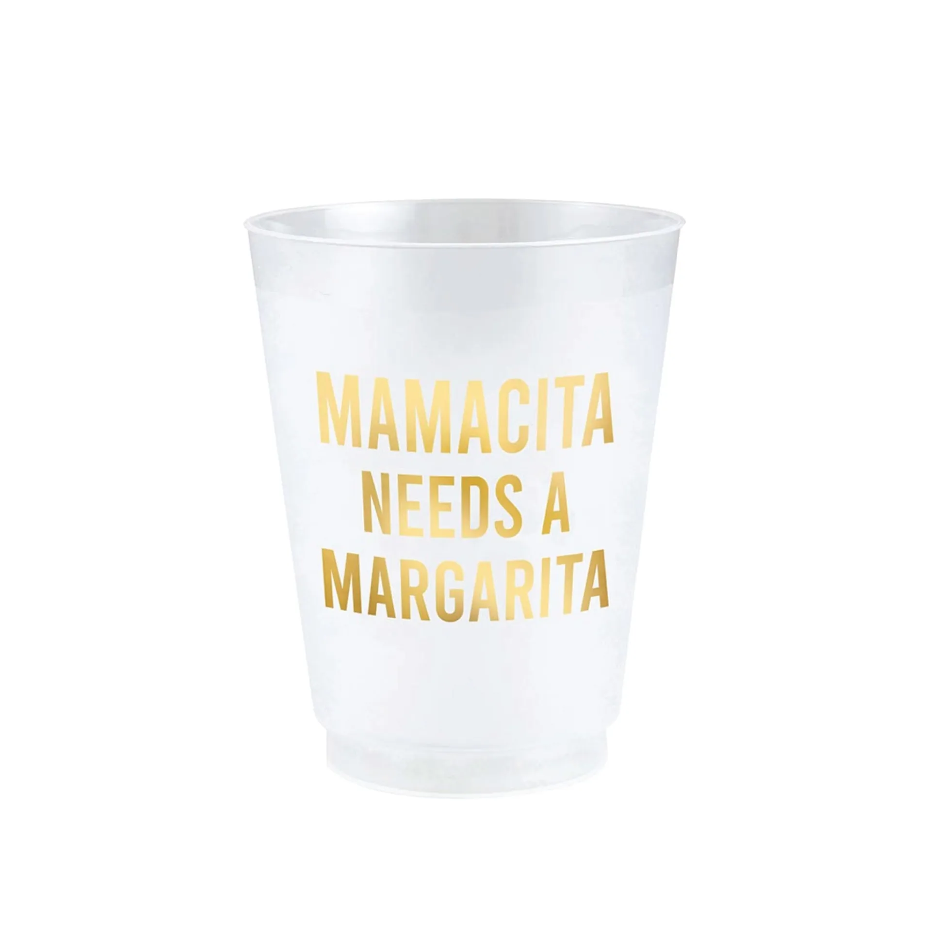 Mama Needs a Margarita Frosted Plastic Cups 6ct