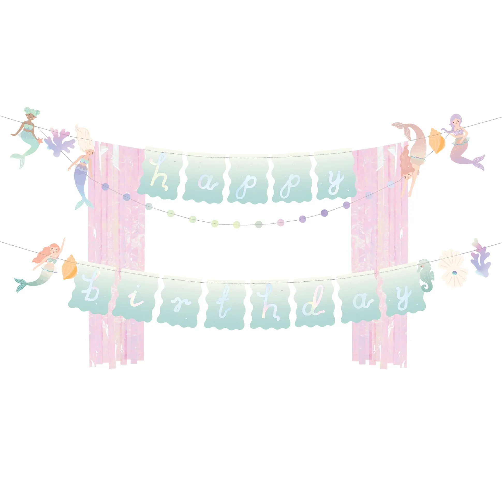 Mermaid Birthday Banner Set