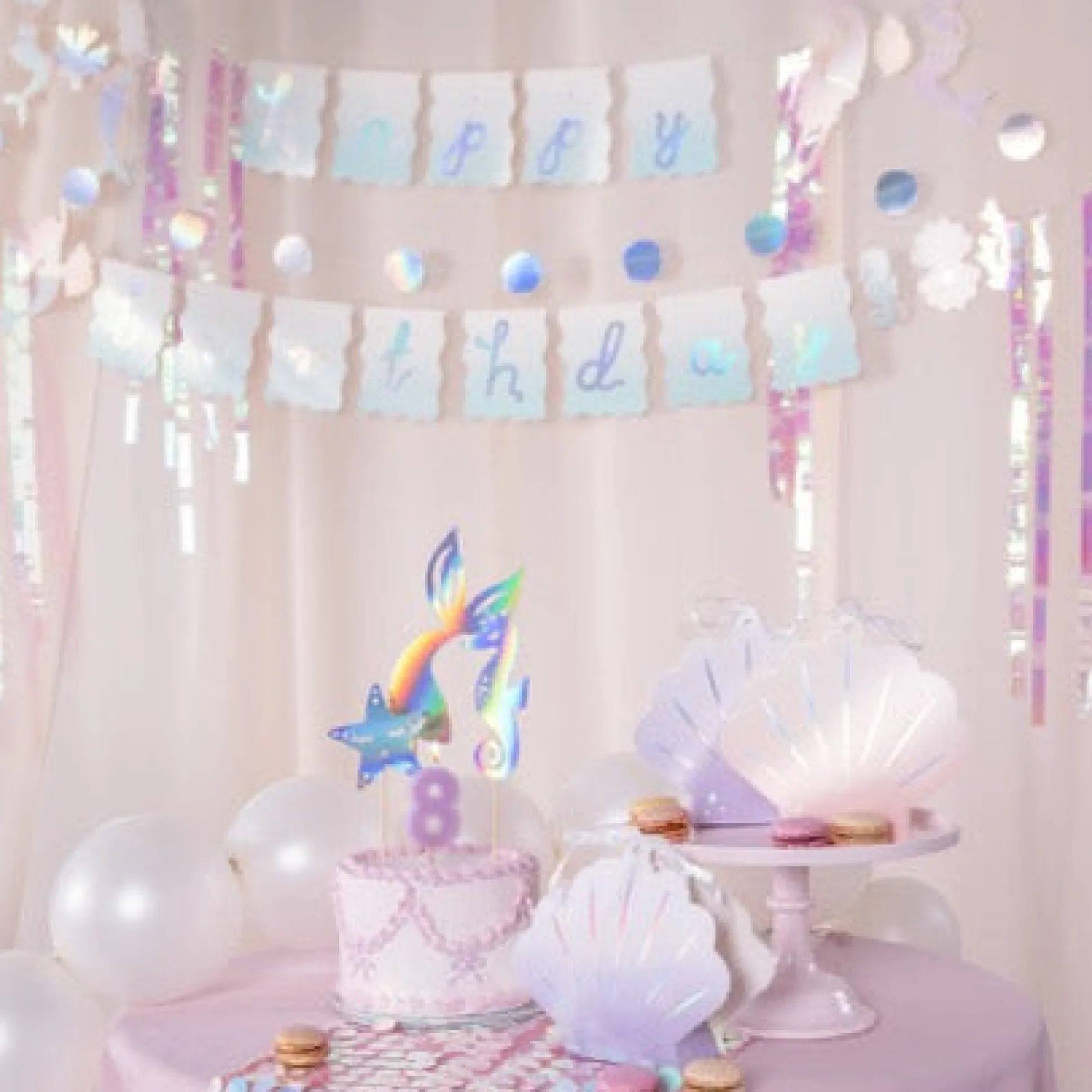 Mermaid Birthday Banner Set
