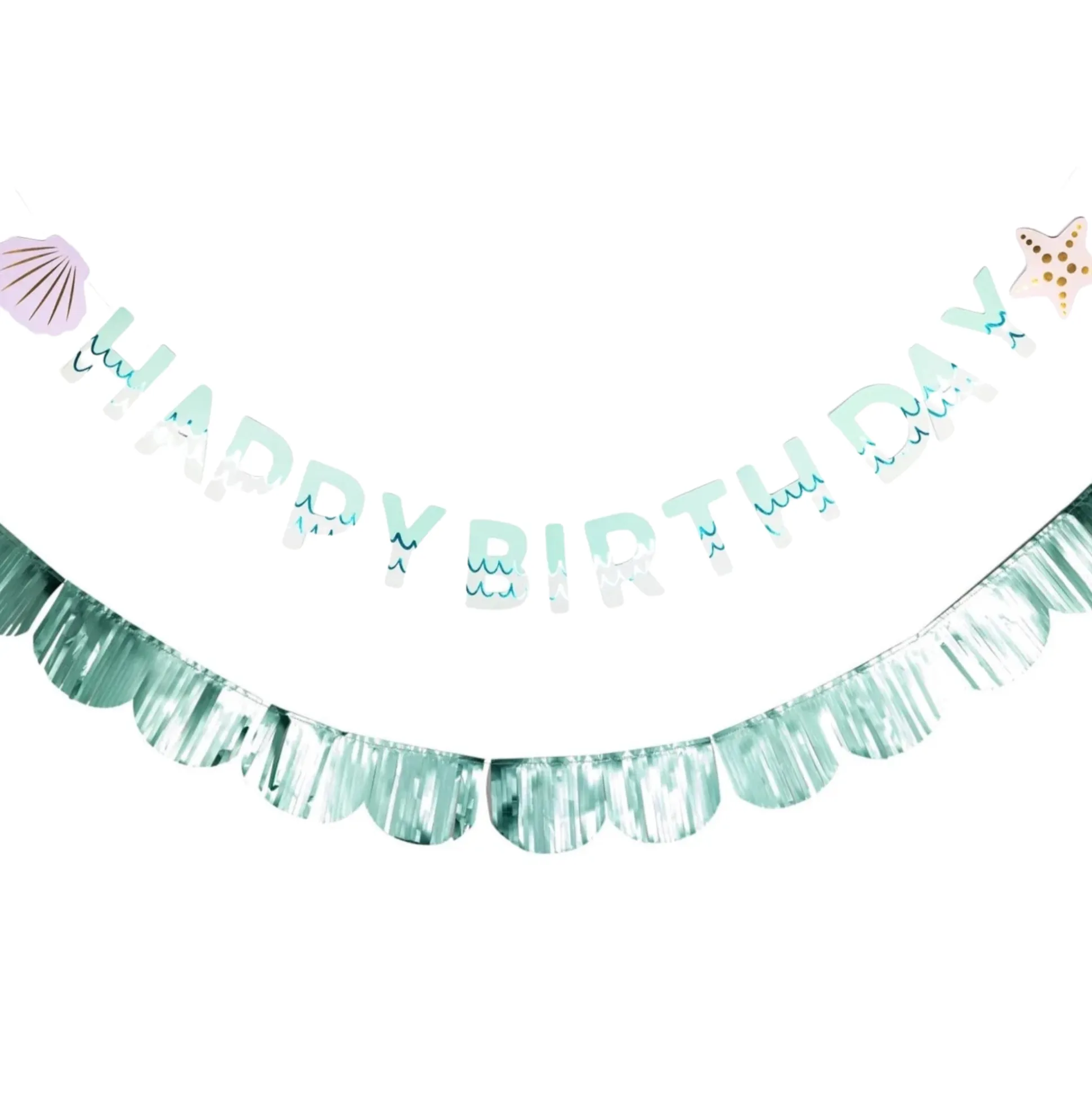 Mermaid Happy Birthday Banner Set