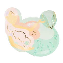 Mermaid Shaped Lunch Plates 8ct
