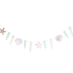 Mermaid Shells & Seaweed Garland 5ft