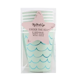 Mermaid Tail Paper Cups 8ct