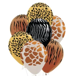Metallic Animal Print Latex Balloons 8ct