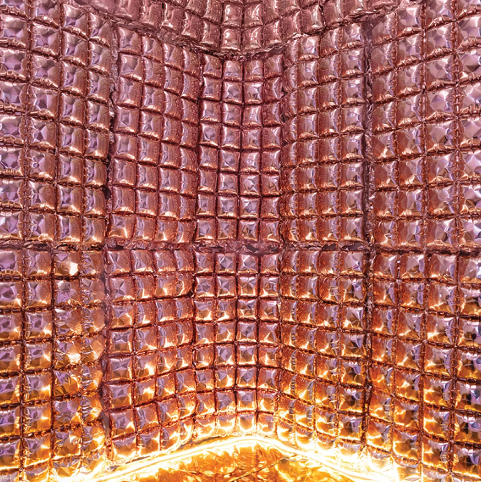 Metallic Rose Gold Waffle Balloon Wall Panel