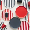 Midnight Blue Decagonal Dinner Plates 8ct