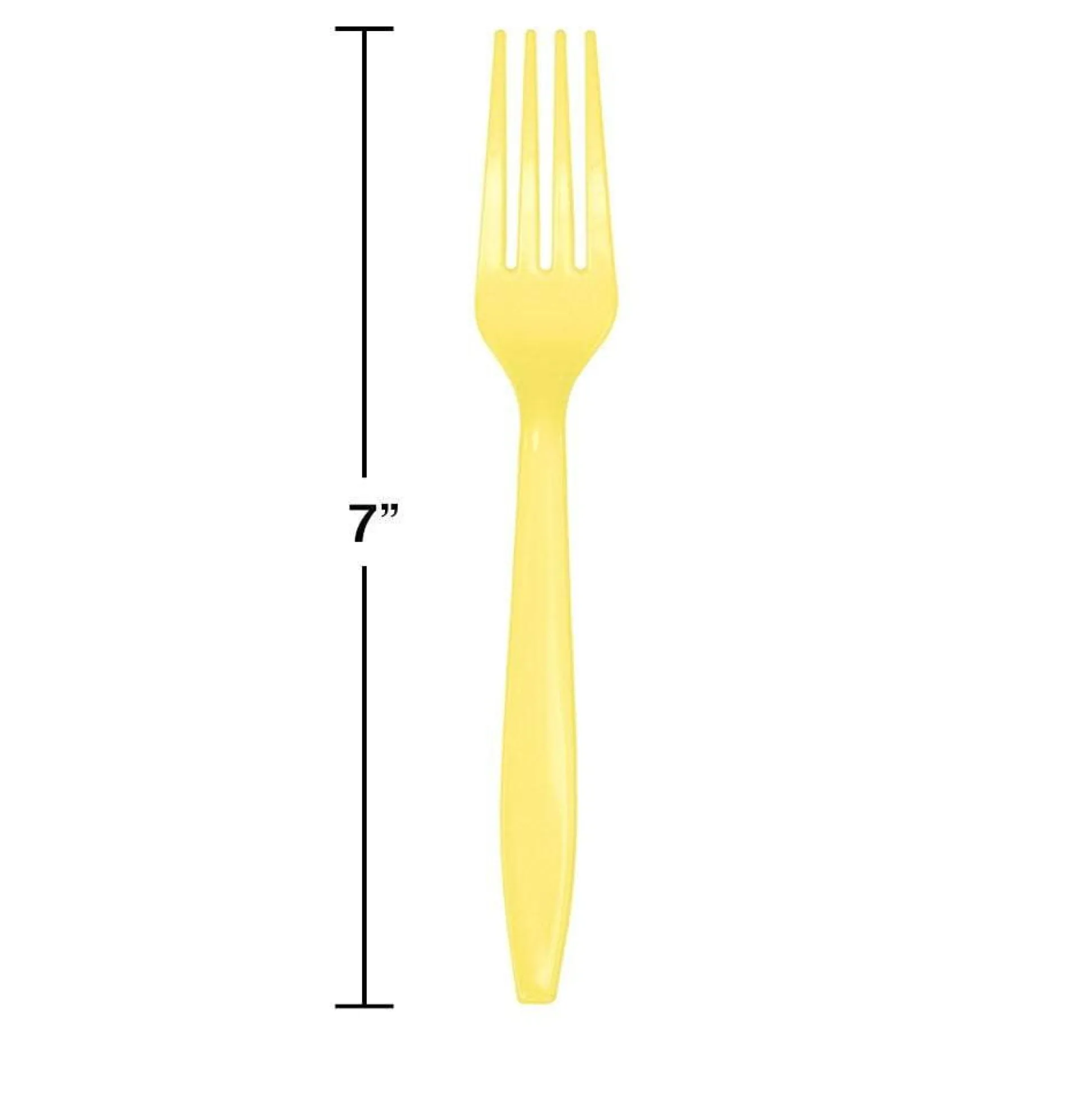 Mimosa Yellow Plastic Forks 24ct