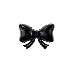 Mini Black Bow Foil Balloons 9in 5ct