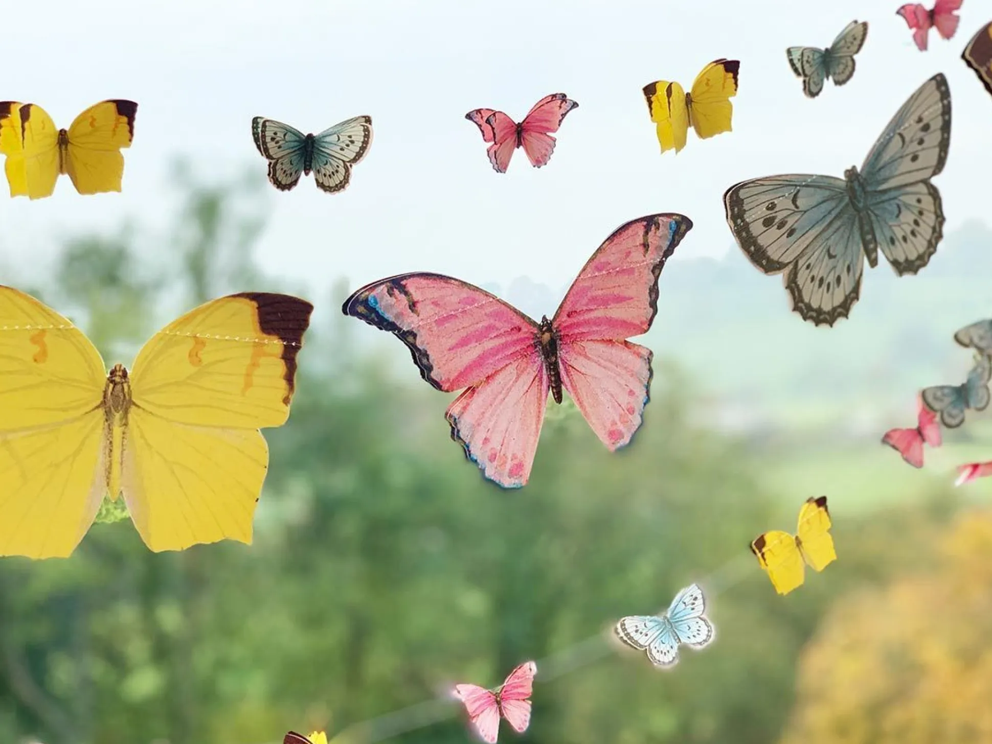 Mini Butterfly Garland Decoration 16ft