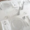 Modern Silver Plastic Cutlery Set for 10