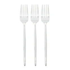 Modern Silver Plastic Forks 20ct