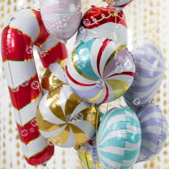 Multicolor Swirly Lollipop Foil Balloon 14in
