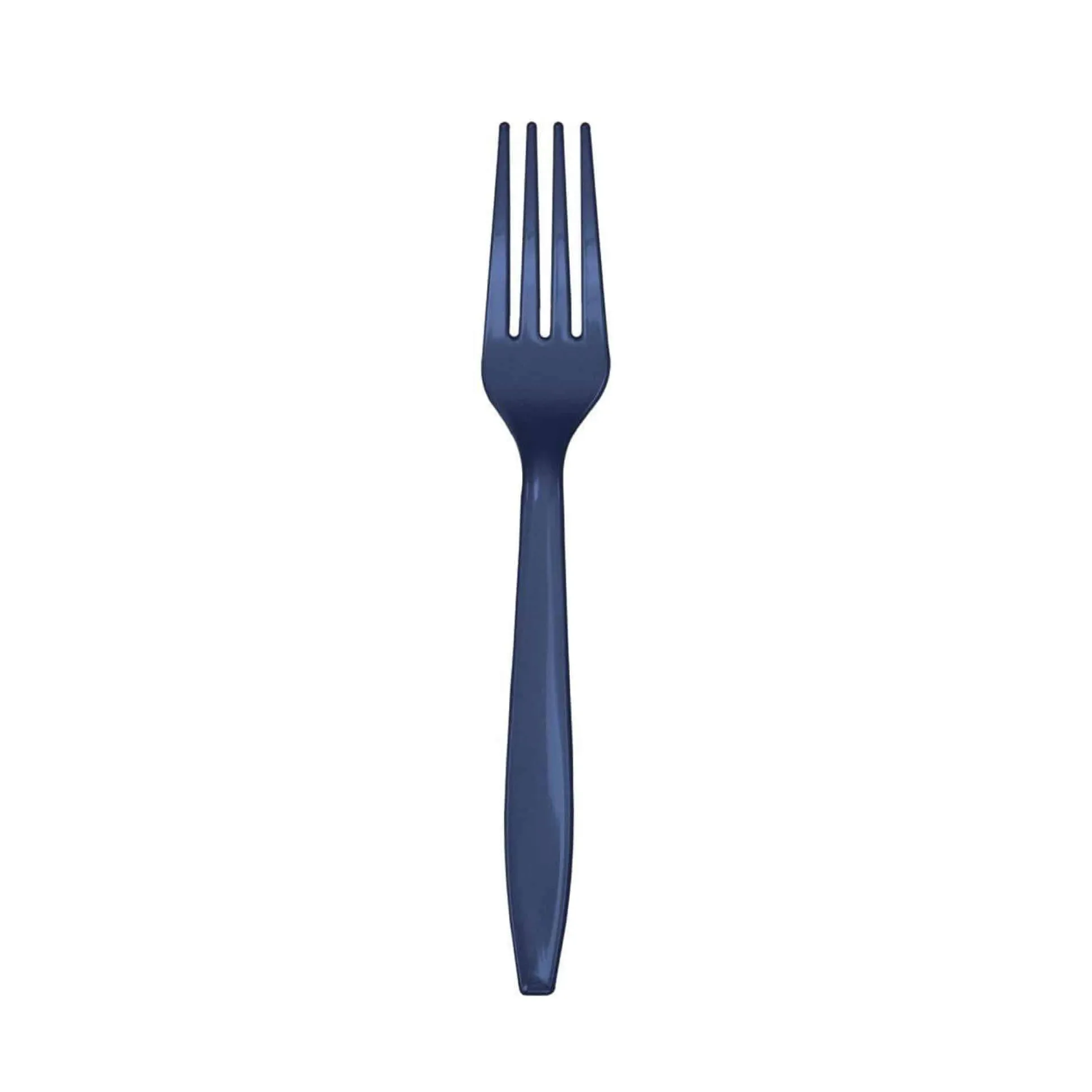 Navy Plastic Forks 24ct