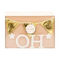 Oh Baby Felt and Gold Banner Set