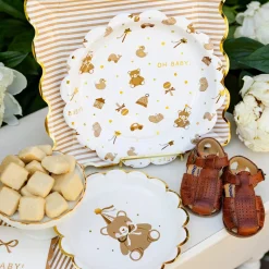 Oh Baby Gold & Tan Dessert Napkins 18ct