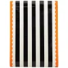 Orange & Black Striped Paper Table Runner 10ft