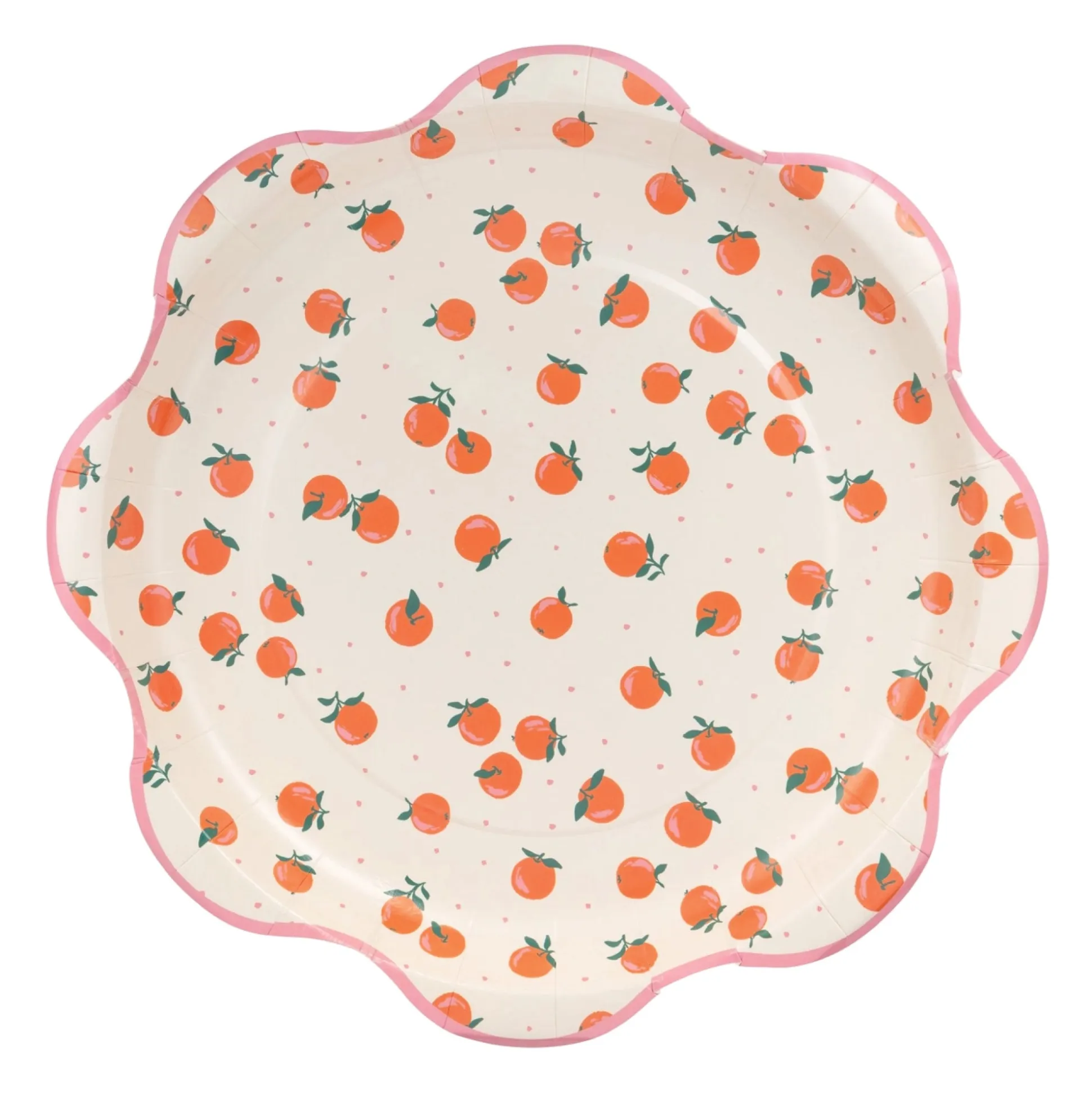 Orange Grove Scalloped Lunch Plates 8ct