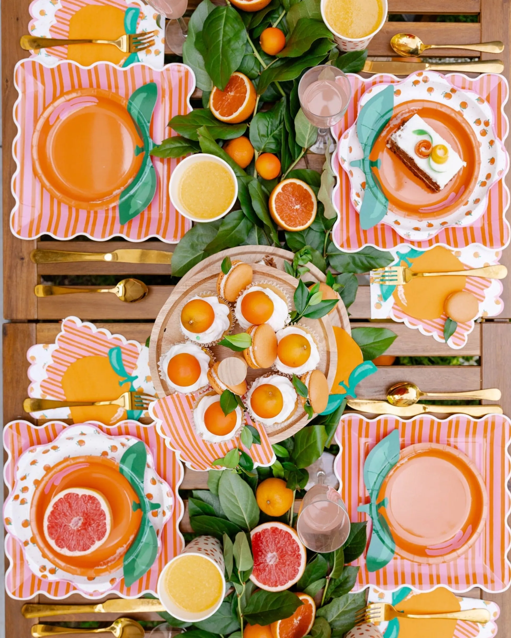 Orange Shaped Dessert Napkins 24ct