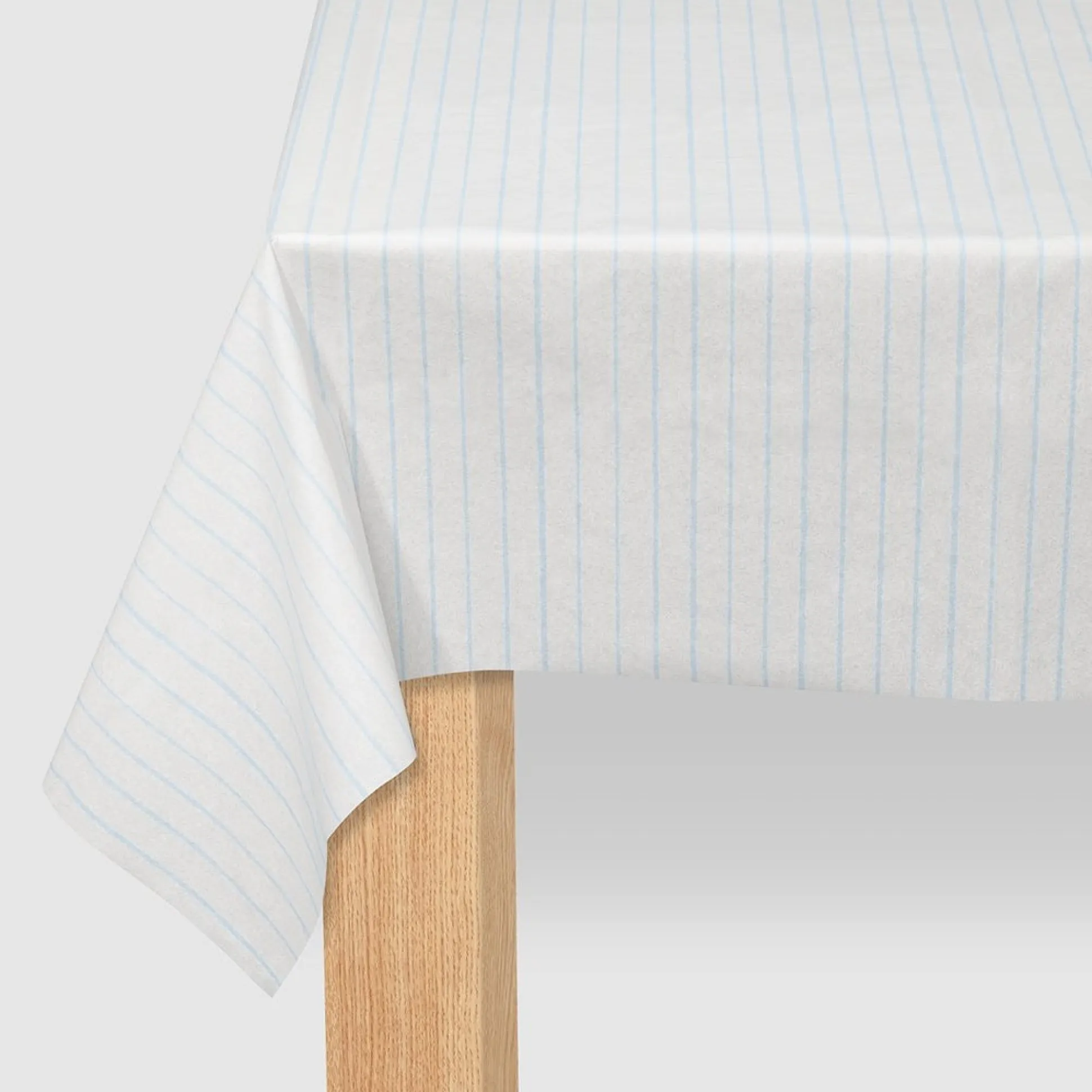 Pale Blue Pinstripe Paper Table Cover