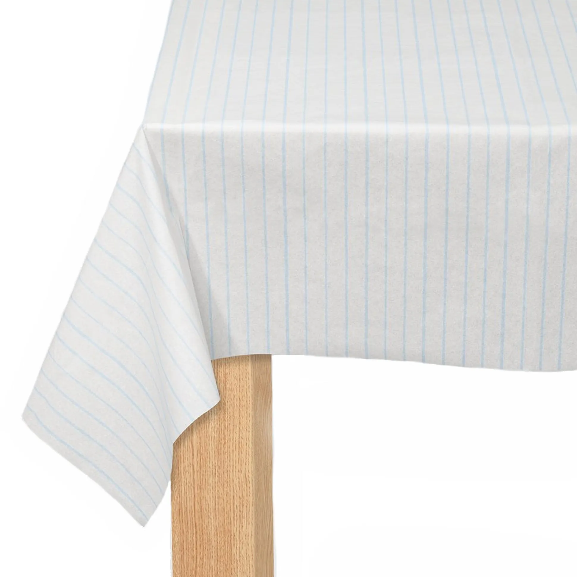 Pale Blue Pinstripe Paper Table Cover