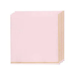 Pale Pink & Gold Stripe Lunch Napkins 20ct