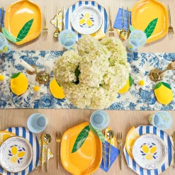 Palisades Blue Cabana Striped Dinner Plates 8ct