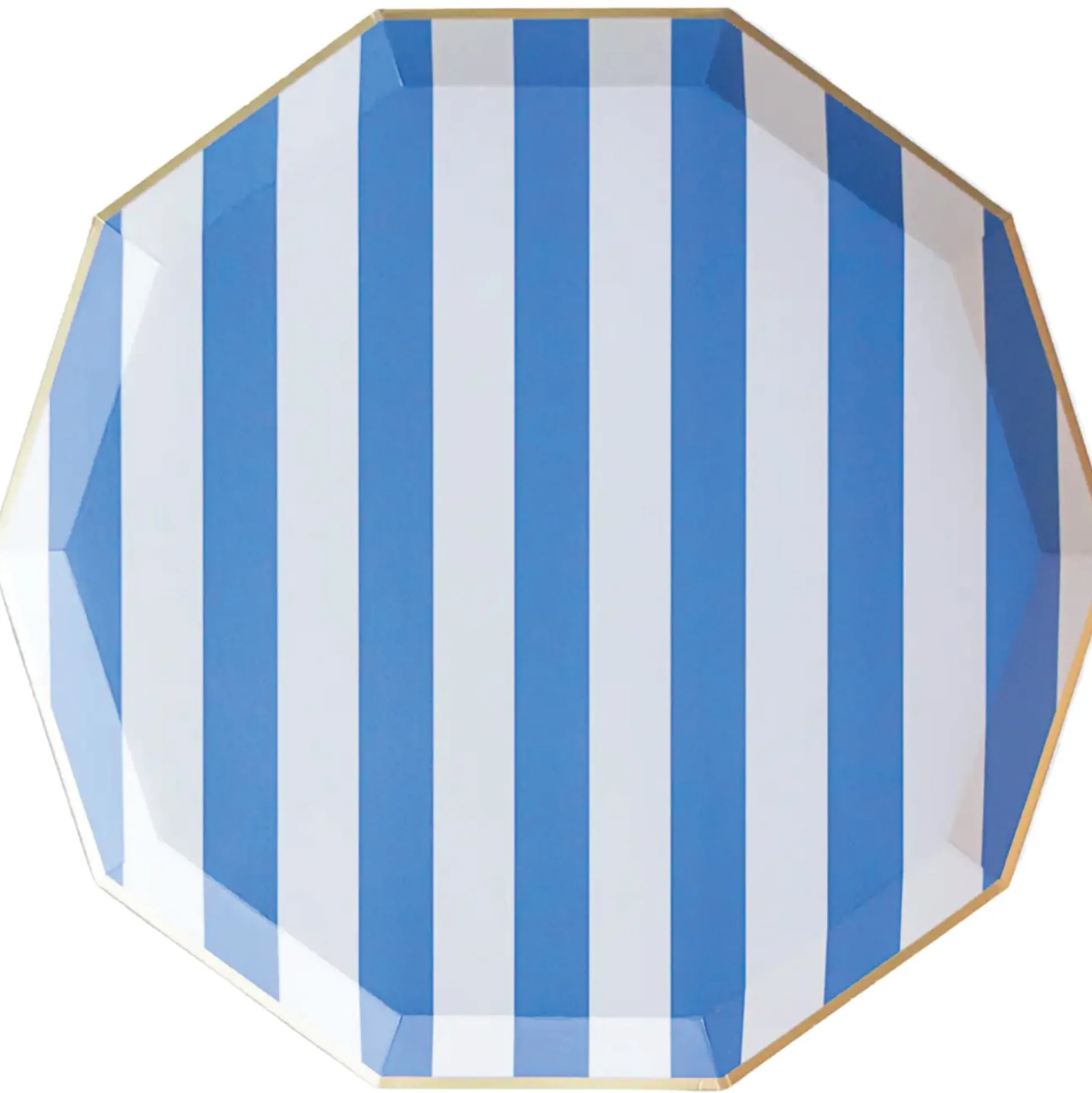 Palisades Blue Cabana Striped Dinner Plates 8ct