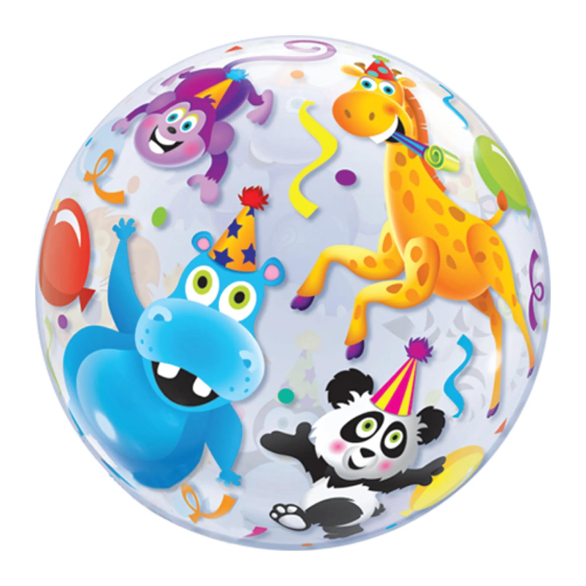 Party Animals Bubble Balloon 22"