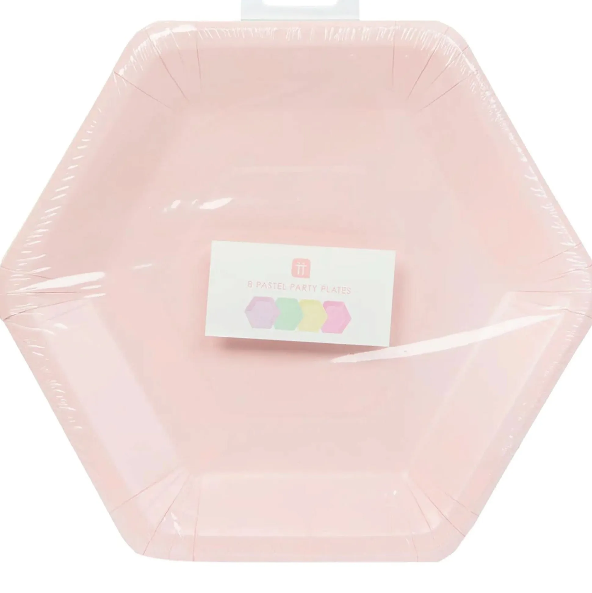 Pastel Hexagonal Dinner Plates 8ct