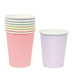 Pastel Multicolored Paper Cups 8ct
