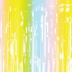 Pastel Rainbow Fringe Curtain