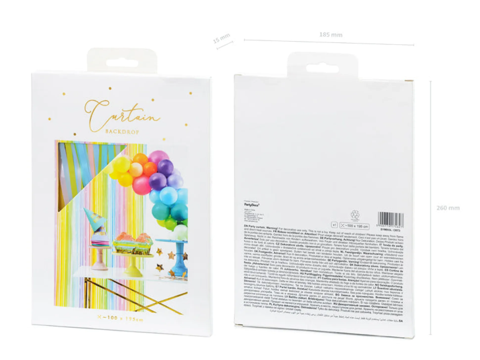 Pastel Rainbow Fringe Curtain
