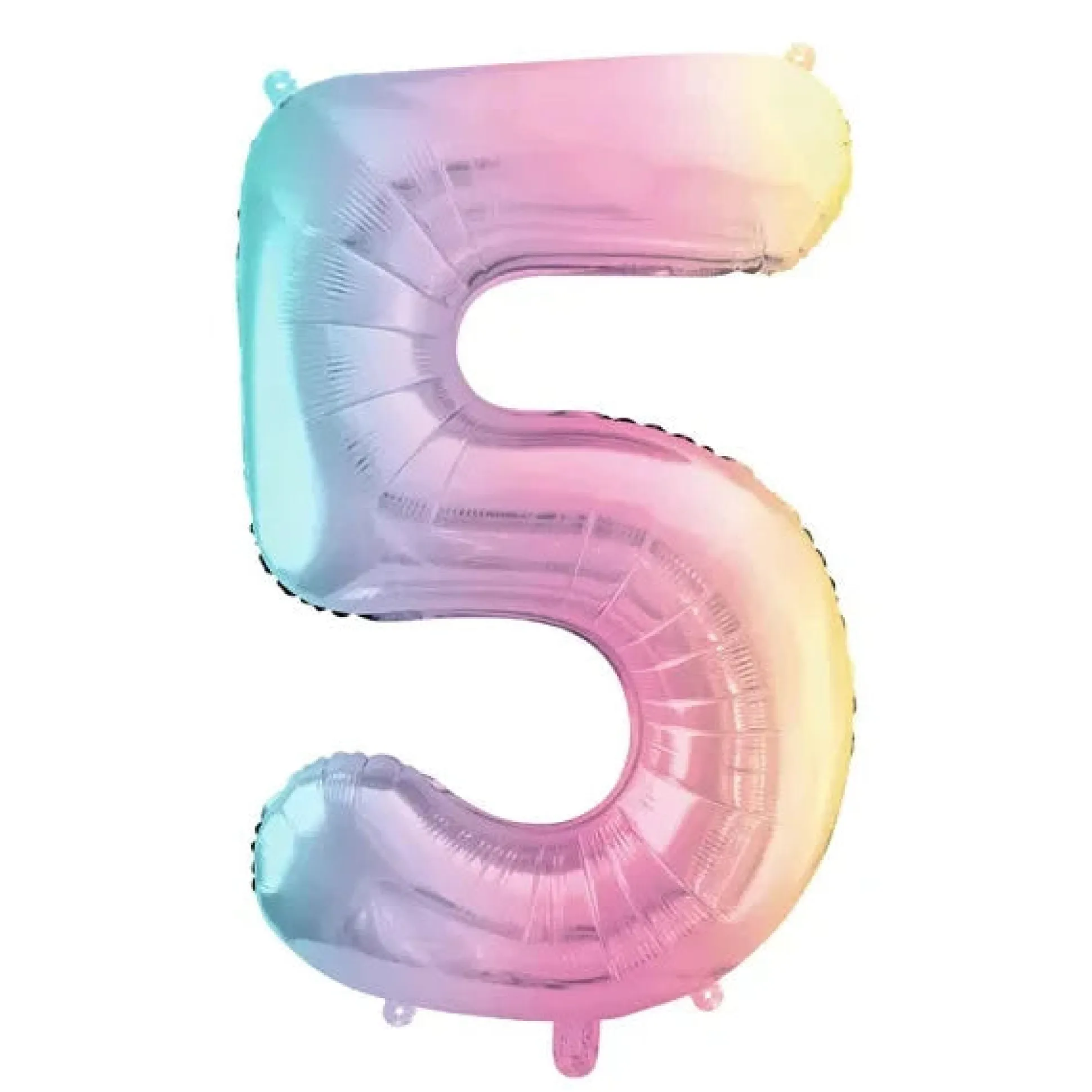 34" Pastel Rainbow Number Balloon 0-9
